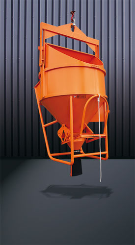 Cubo para hormigón cónico - 1018 series - Eichinger Equipement - con tubo de descarga