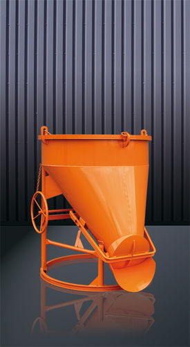 Cubo para hormigón cónico - 1021H series - Eichinger Equipement - de fondo abrible