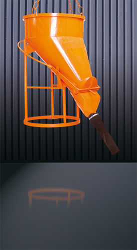 Cubo para hormigón cónico - 1023 series - Eichinger Equipement - con tubo de descarga