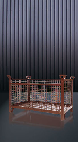 Caja-palé de metal - 1315 series - Eichinger Equipement - enrejada / para almacenamiento / apilable