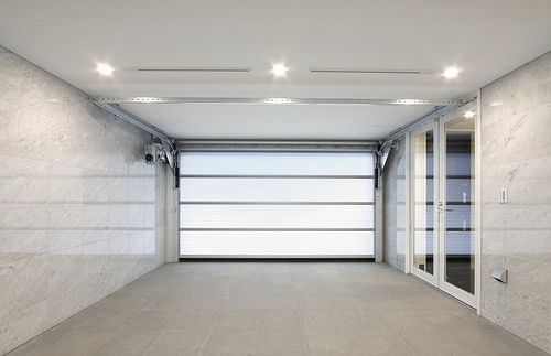 Puerta seccional - HTU - Puertas Angel Mir - de fibra de vidrio / para exteriores / industrial