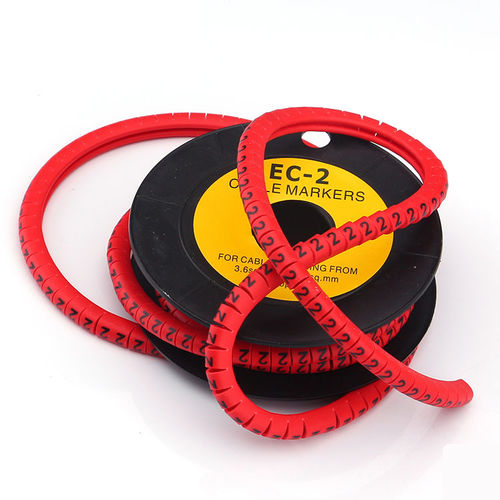 Clip de cables - EC series  - Shanghai Richeng Electronics - de PVC / de marca / con código de color