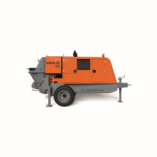 Bomba para hormigón montada en remolque - PC_506 - CIFA S.p.A - para obra / diésel / eléctrica