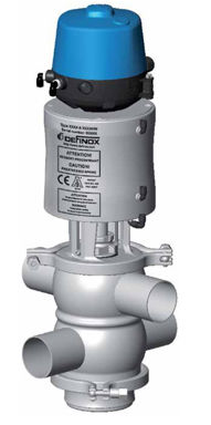 Válvula de bola flotante - TOP-FLO® VDCI-MC PFA - Top Line Process Equipment Company - con control neumático / antimezcla / para productos químicos