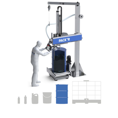 Llenadora semiautomática - FLEXEO-D - PACK'R - de barriles / para productos fitosanitarios / para producto denso