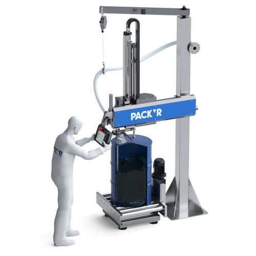 Llenadora semiautomática - FLEXEO-D - PACK'R - de barriles / para pintura / de aceite de lubricación