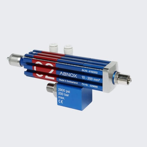 Válvula de pistón - AXDV-C series - ABNOX - con control neumático / de control / de dosificación