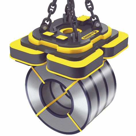 Electroimán de elevación para bobinas - EMGU SERIES - DIMET GmbH - con conmutación eléctrica / de manipulación