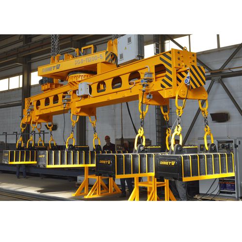 Spreader electromagnético - DIMET GmbH - para chapas / para productos largos / horizontal