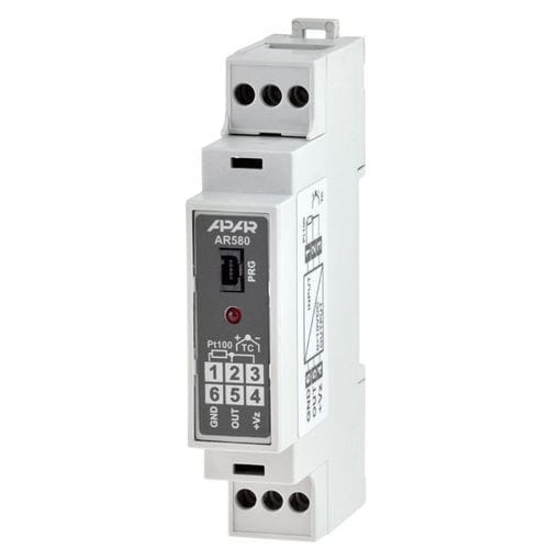 Transmisor de temperatura en riel DIN - AR580 - APLISENS S.A. - Pt100 / termopar tipo K / termopar tipo S