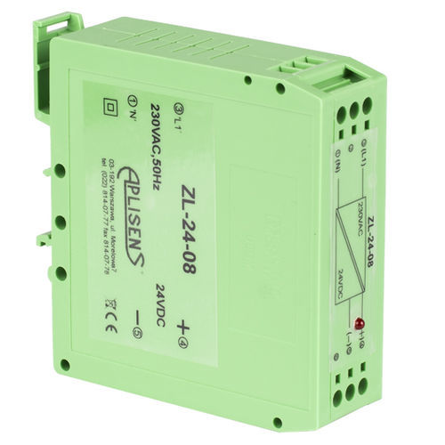 Alimentación eléctrica en riel DIN - ZL-24-08  - APLISENS S.A. - AC/DC / conmutada / con protección contra cortocircuitos