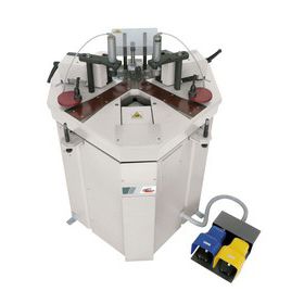 Engastadora de esquinas para perfiles de aluminio - VECTRA 150 - ABCD MACHINERY S.r.l. - semiautomática / hidroneumática / con pedal