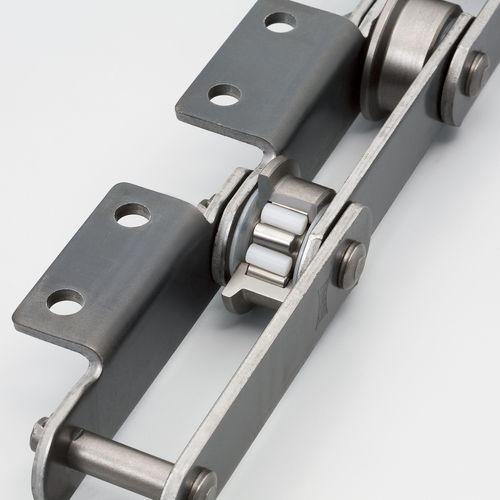 Cadena para transporte de acero - RF series - Tsubakimoto Chain - con placas asimétricas / con rodamiento de rodillos sin lubricante / sin lubricante