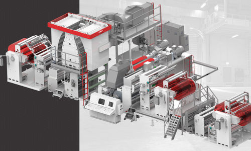 Línea de extrusión de recubrimiento - LAMEX®  - Rajoo Engineers Ltd. - para PP / para polietileno / para LDPE