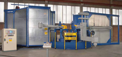 Máquina de rotomoldeado 5 zonas de trabajo - ROTAUT  - Caccia Engineering S.r.l. - con brazos independientes