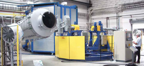 Máquina de rotomoldeado tipo shuttle - ROTOSWING - Caccia Engineering S.r.l.