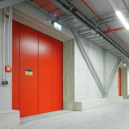 Puerta corredera - Hörmann - de acero inoxidable / de acero / para interior