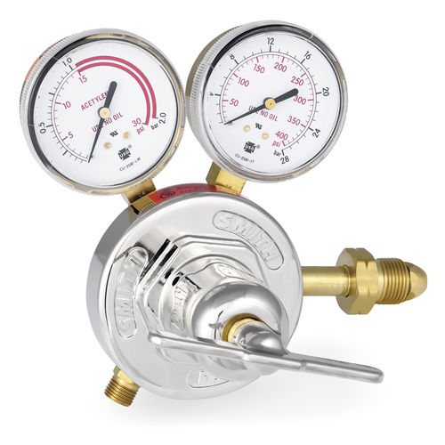 Regulador de presión para acetileno - Smith® 40 - Miller Electric Mfg. - de diafragma / monoetapa / de latón