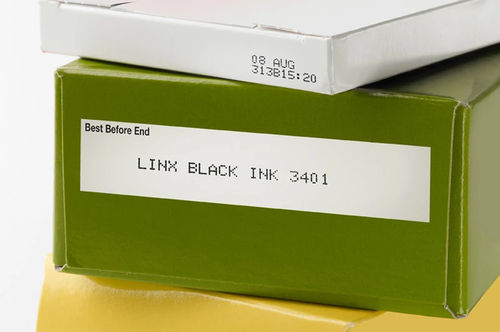 Tinta para impresión por inyección de tinta - 3401 - LINX PRINTING TECHNOLOGIES LTD - a base de disolvente / para cajas de cartón / negra