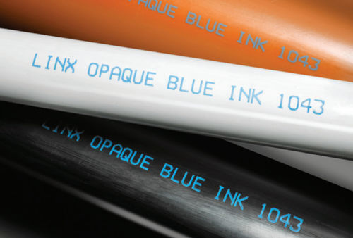 Tinta para plástico - 1043 - LINX PRINTING TECHNOLOGIES LTD - azul / para embalajes alimenticios