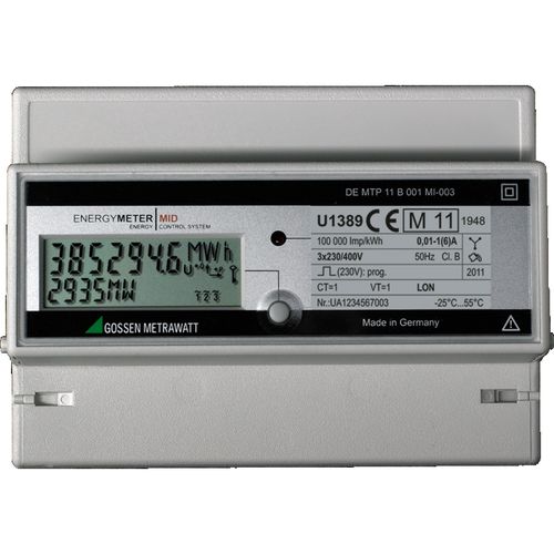 Contador de energía eléctrica monofásico - U1281 ... U1389 MID series - GOSSEN METRAWATT GmbH - trifásico / en riel DIN / Modbus