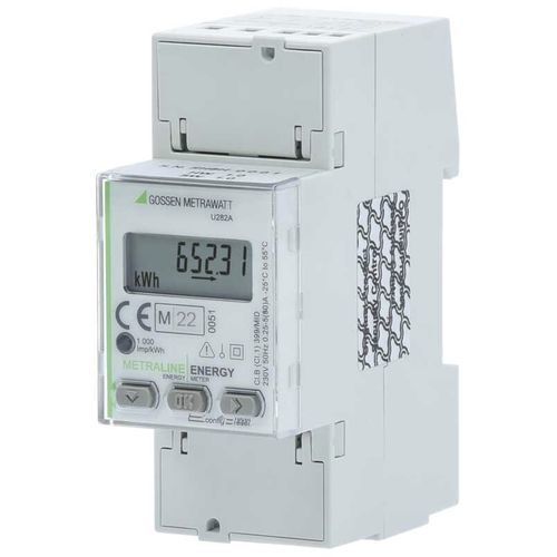 Contador de energía eléctrica monofásico - U282 B - GOSSEN METRAWATT GmbH - en riel DIN / Modbus RTU / certificado MID