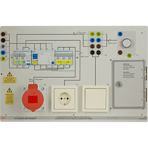 Panel de simulación de instalación eléctrica - PROFiSIM 2 - GOSSEN METRAWATT GmbH