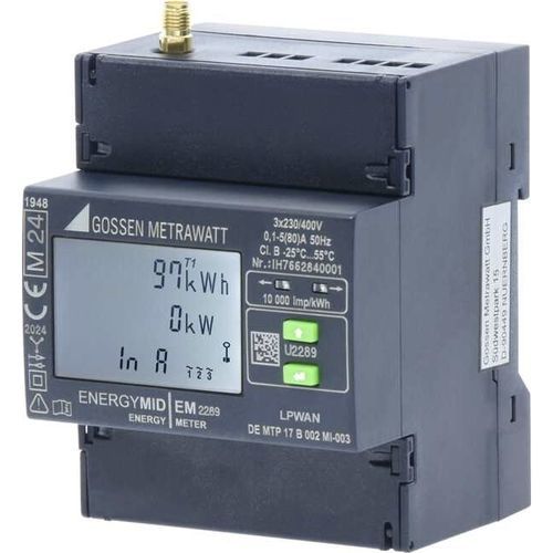 Contador de energía eléctrica certificado MID - ENERGYMID LPWAN - GOSSEN METRAWATT GmbH - trifásico / en riel DIN / Modbus