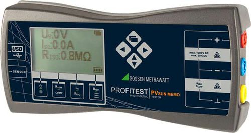 Comprobador de seguridad eléctrica - PROFITEST PVsun  memo  - GOSSEN METRAWATT GmbH - para módulo fotovoltaico