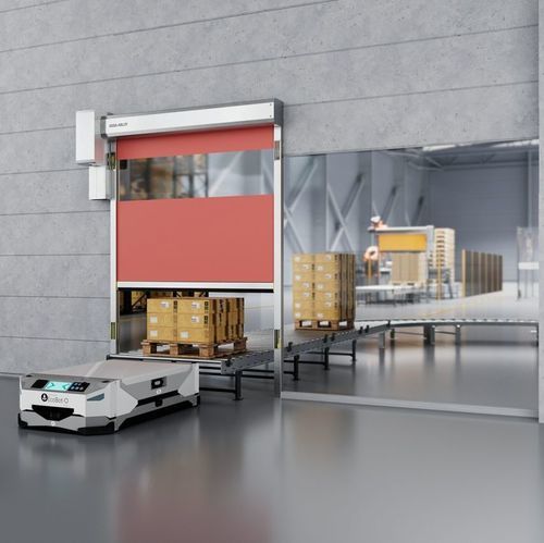 Puerta corredera vertical - RP100 SimplySafe - ASSA ABLOY Entrance Systems - para interior / industrial / para línea de producción