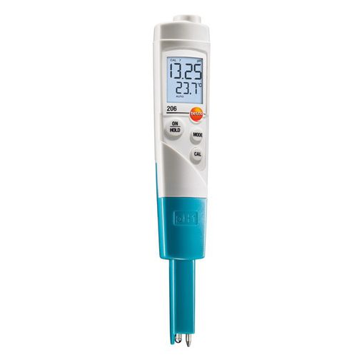 Aparato de medición de pH - 206 - TESTO - temperatura / digital / de uso alimentario
