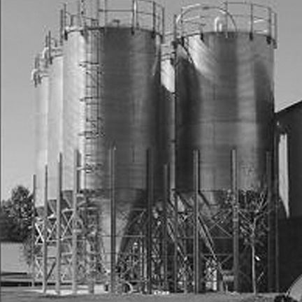 Silo de fondo cónico - AEC, Inc. - ACS Group - para productos a granel / de tubos corrugados / galvanizado