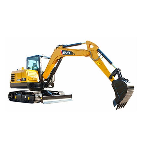 Miniexcavadora - SY55C - SANY - con orugas / diésel / para obra de construcción