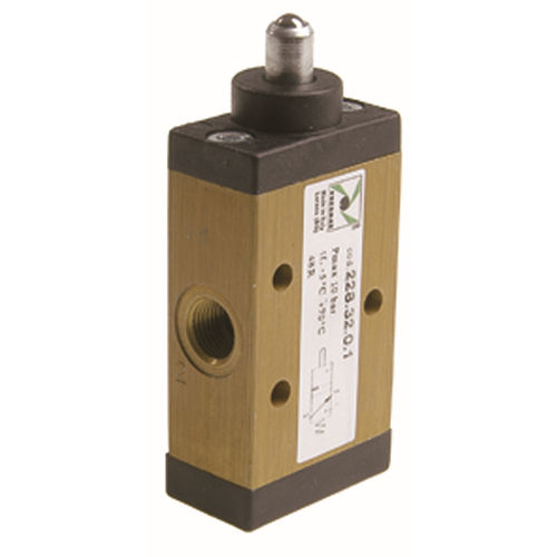 Distribuidor neumático de cajón - 200 series - PNEUMAX - con accionamiento manual / con control mecánico / de 3 vías