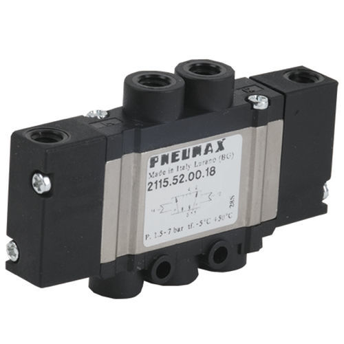 Distribuidor neumático de cajón - 2100 series - PNEUMAX - accionado por solenoide / de 5 vías / de aluminio
