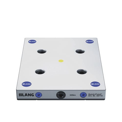 Sistema de sujeción y centrado para máquina herramienta - 45715 - LANG Technik - con placa de fijación modular / de gran precisión / para mecanizado de 5 ejes