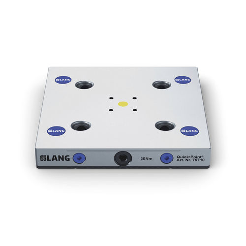 Sistema de sujeción y centrado para máquina herramienta - 75710 - LANG Technik - con placa de fijación modular / de gran precisión / para mecanizado de 5 ejes