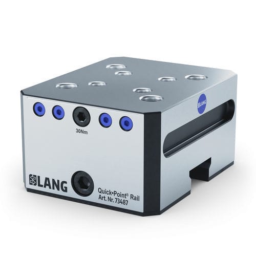 Sistema de sujeción y centrado para máquina herramienta - 73487 - LANG Technik - con placa de fijación modular / de gran precisión / para mecanizado de 5 ejes