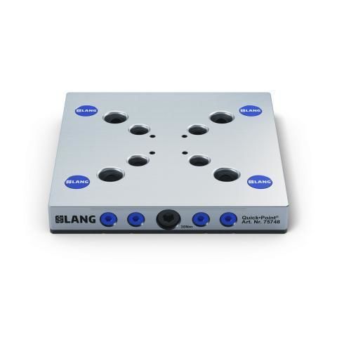 Sistema de sujeción y centrado para máquina herramienta - 75748 - LANG Technik - con placa de fijación modular / de gran precisión / para mecanizado de 5 ejes