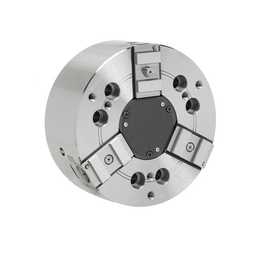 Mandril de torno automático - Z/ZA series - MMK Matsumoto Europe - 3 mordazas / con centro hueco / de botón