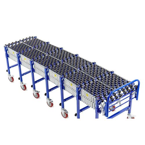 Transportador con ruedecillas - flex wheel series - UNEX Manufacturing - flexible / telescópico / de gravedad