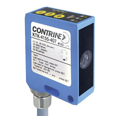 Detector de contraste rectangular - KTK-4155-407 - CONTRINEX - LED / analógico / IP67