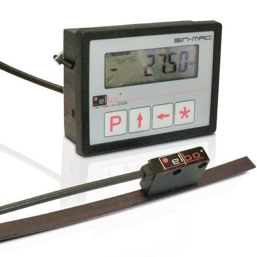 Visualizador LCD - S1nMAG - Elbo - Eredi Bassi Araldo sas - de posición / RS-232 / alimentado por batería