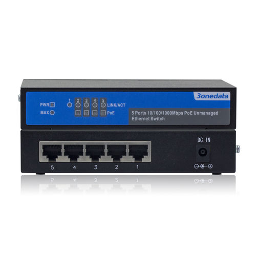 Conmutador Ethernet no administrable - PS1005G-1GT-4PoE - 3onedata Co.,Ltd. - 5 puertos / Gigabit Ethernet / PoE