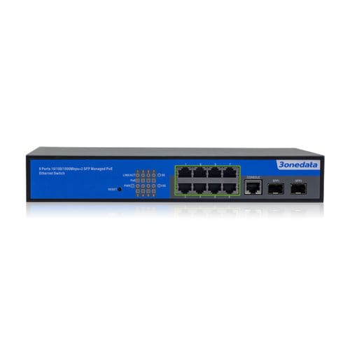 Conmutador Ethernet PoE - PS5010G-2GS-8PoE - 3onedata Co.,Ltd. - administrable / 10 puertos / Gigabit Ethernet