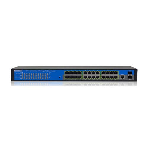 Conmutador Ethernet PoE - PS5026G-2GS-24PoE - 3onedata Co.,Ltd. - administrable / 26 puertos / Gigabit Ethernet