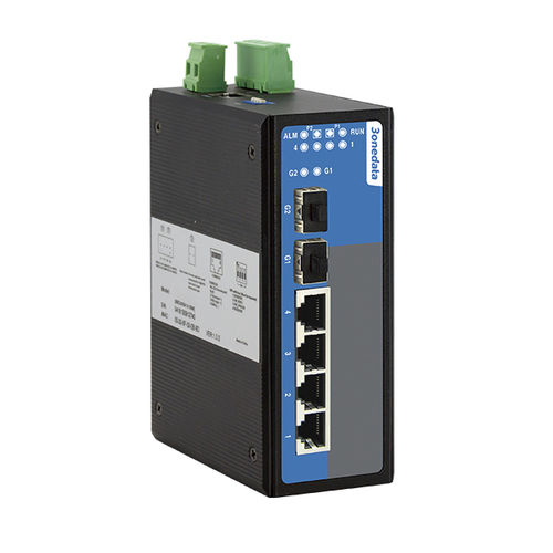 Conmutador Ethernet 6 puertos - IES716-2GS - 3onedata Co.,Ltd. - administrable / Gigabit Ethernet / de nivel 2