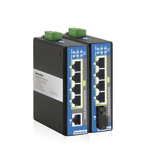 Conmutador Ethernet no administrable - IPS215 Series - 3onedata Co.,Ltd. - 5 puertos / de nivel 2 / para montaje sobre riel DIN
