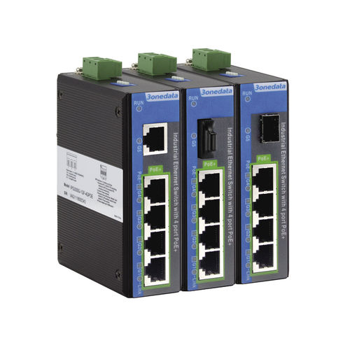 Conmutador Ethernet no administrable - IPS2000G Series - 3onedata Co.,Ltd. - 5 puertos / Gigabit Ethernet / de nivel 2