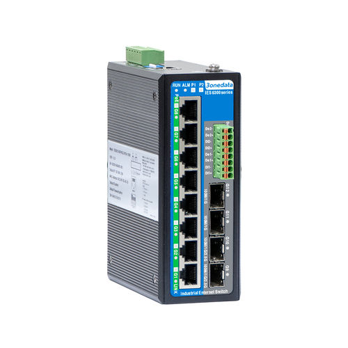 Conmutador Ethernet administrable - IES6300 Series - 3onedata Co.,Ltd. - 10 puertos / 12 puertos / gigabit